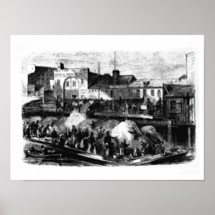 Póster Los vagabundos recogen trapos para vender desde la