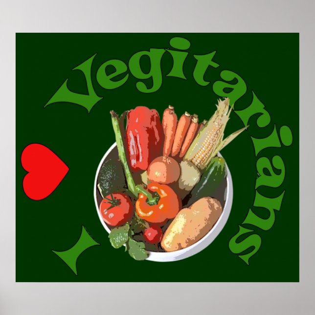 Póster Los vegetarianos del corazón (Frente)