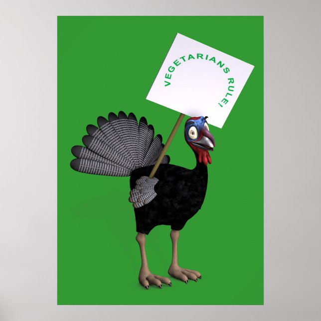 Póster ¡Los vegetarianos gobiernan! (Frente)