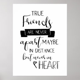 Póster los verdaderos amigos nunca separan la cita de ami