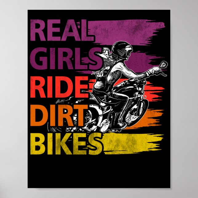 Póster Los verdaderos Chicas viajan en moto sucia (Frente)