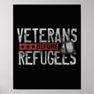 Póster Los veteranos antes del día en memoria de los refu