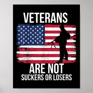 Póster Los Veteranos No Son Suckers Ni Perdedores Biden 2