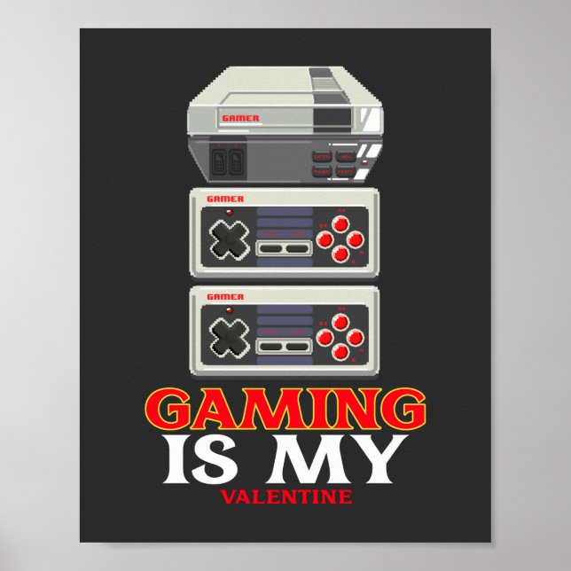 Póster Los Videojuegos Son Mi San Valentín (Frente)
