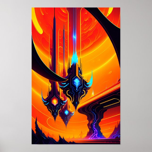 Póster Los visitantes Ken Gage Sci-Fi (Frente)