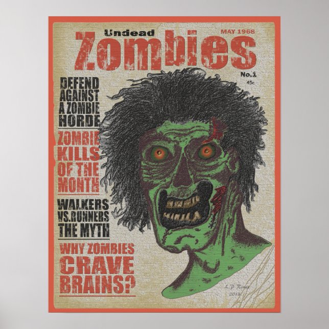 Póster Los zombies de la revista no están muertos (Frente)