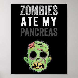 Póster Los Zombies Se Comieron Mi Páncreas Chica Divertid