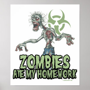 Póster Los zombis comieron mi preparación