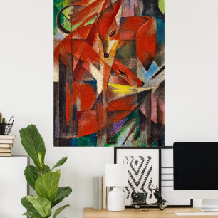 Póster Los zorros de Franz Marc