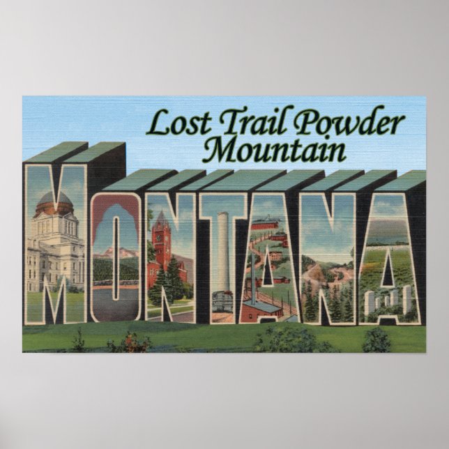 Póster Lost Trail Powder, Montana (Frente)