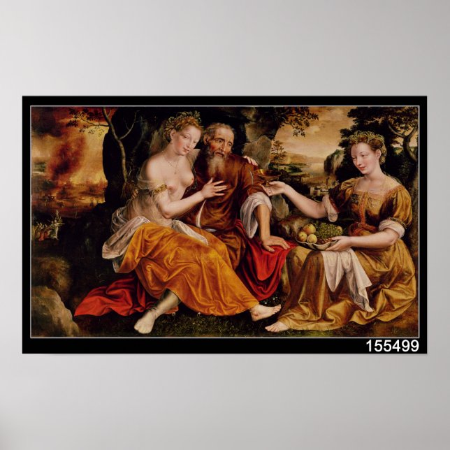 Póster Lot and his Daughters, c.1565 (Frente)