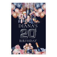 Lote de Champagne personalizado de 20 cumpleaños
