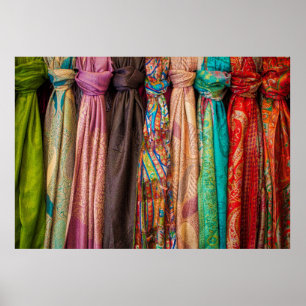 Póster Lote textil de diversos colores