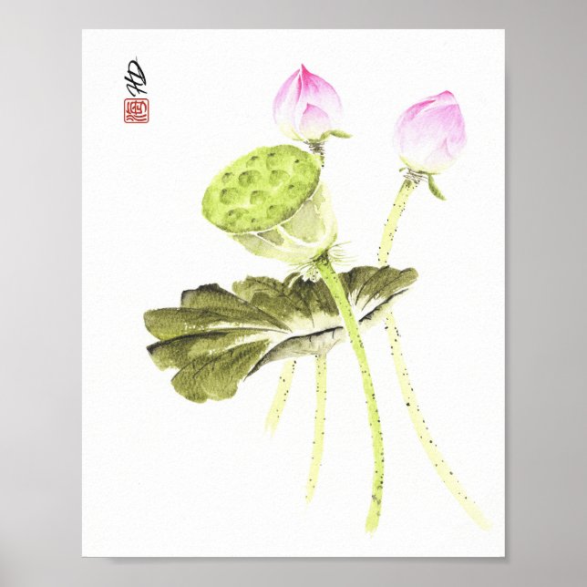 Póster Loto de Amanecer Tranquilo (Frente)