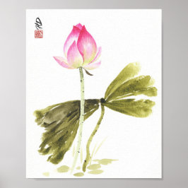 Póster Loto en quieta reflexión