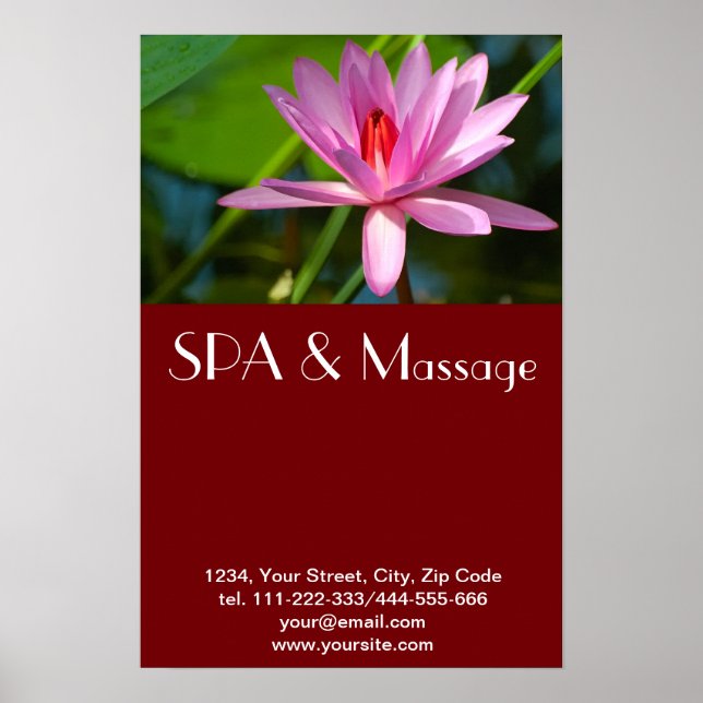 Póster Loto rosa (Frente)