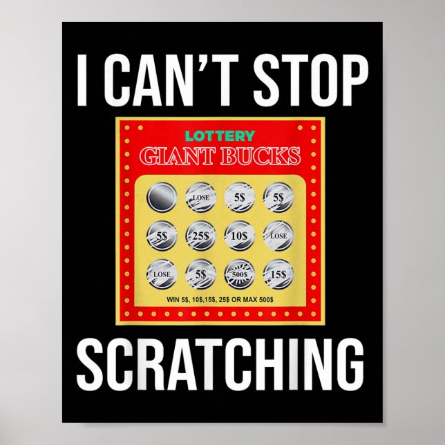 Póster Lottery I Can't Stop Scratching - Scratch Ticket  (Frente)