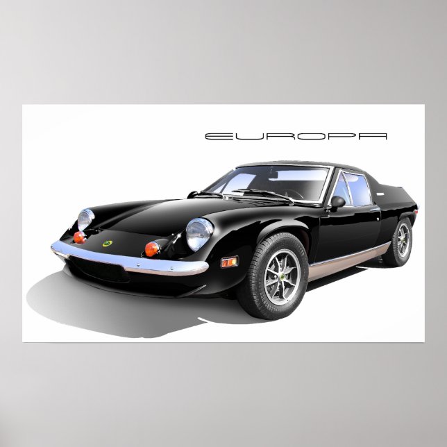 Póster Lotus Europa Black (Frente)