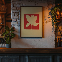 Póster Lotus Harmony - Minimalista esencia floral