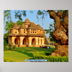 Póster Lotus Mahal, Vijayanagara, India