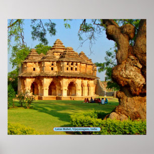 Póster Lotus Mahal, Vijayanagara, India
