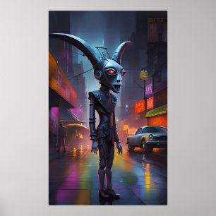 Póster Lou Cipher, soldado yunque del ciborg sobre el Fun