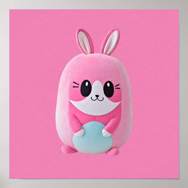 Póster "Lou Lou". Una criatura rosa adorable (Frente)