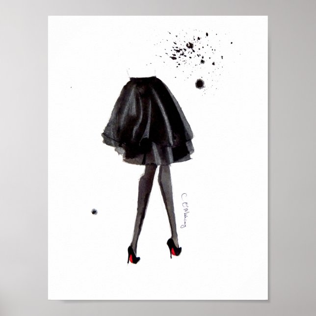 Póster Louboutins en tinta (Frente)
