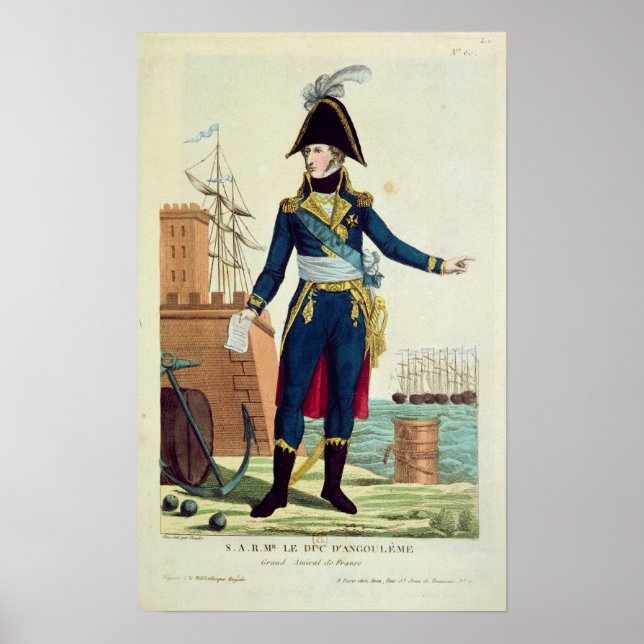 Póster Louis-Antoine de Bourbon Duke de Angulema (Frente)