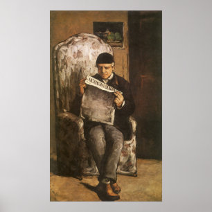 Póster Louis Auguste Cezanne Padre Del Artista Leyendo