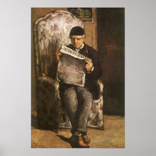 Póster Louis Auguste Cezanne Padre del artista leyendo