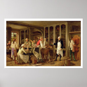 Póster Louis Jean Marie Daubenton (1716-99) en su Labora