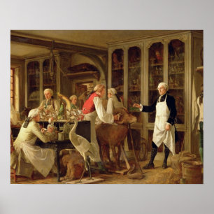 Póster Louis Jean Marie Daubenton (1716-99) en su Labora