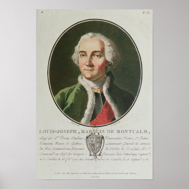 Póster Louis-Joseph de Montcalm 1790 (Frente)