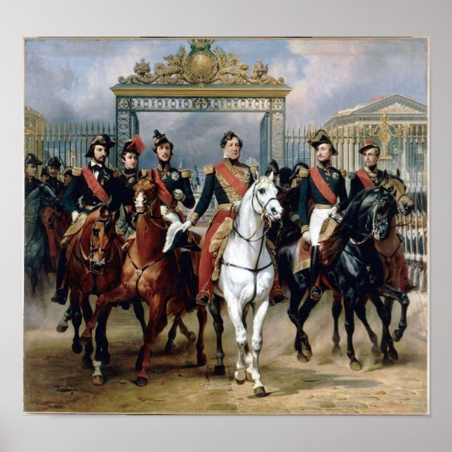 Póster Louis Philippe à cheval él château de Versailles (Frente)