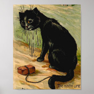 Póster Louis Wain Black Cat