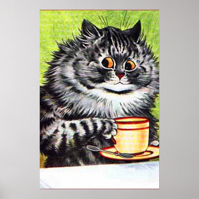 PÓSTER LOUIS WAIN COFFEE CAT GRANDE POSTER (Frente)