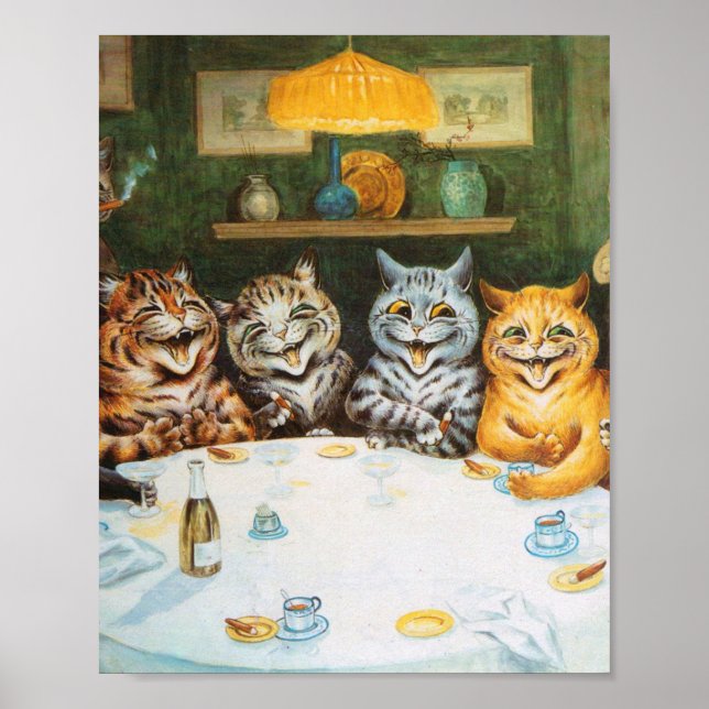 Póster Louis Wain Fiesta Cats (Frente)