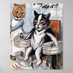 Póster Louis Wain - Gato Vestido Como Enfermero