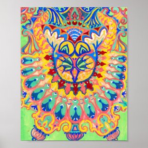 Póster Louis Wain Psychedelic Cat