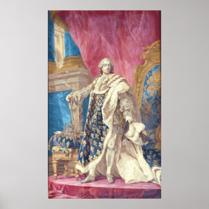 Póster Louis XV en trajes de la coronación