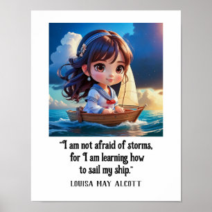 Póster Louisa May Alcott CÓMO SACAR MI BARCO