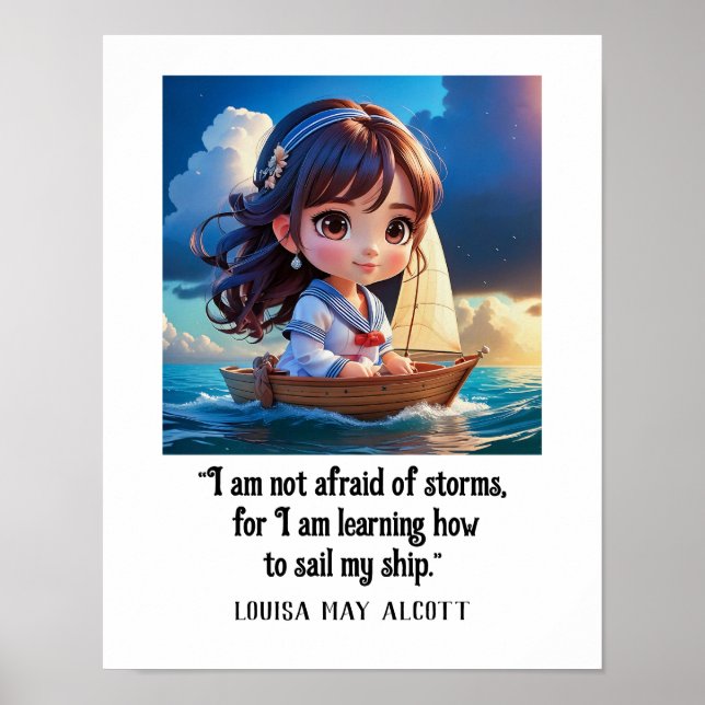 Póster Louisa May Alcott CÓMO SACAR MI BARCO (Frente)