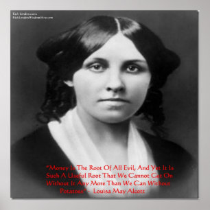 Póster Louisa May Alcott "El dinero raíz del mal" Sabidur