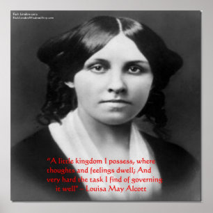 Póster Louisa May Alcott "Pequeño Reino" Cita de Sabidurí