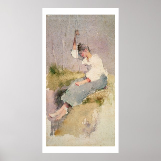 Póster Louise, a Breton Girl (w/c on paper) (Frente)