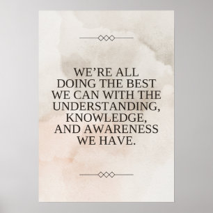 Póster Louise Hay Quote - Lo mejor que podemos