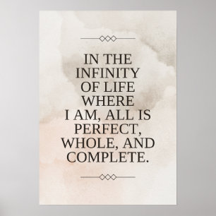 Póster Louise Hay Quote - Todo es perfecto