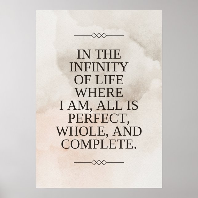 Póster Louise Hay Quote - Todo es perfecto (Frente)