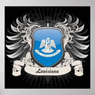 Póster Louisiana Escudo